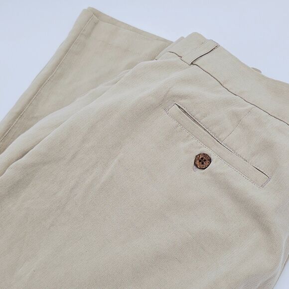 Paradise Collection Other - Paradise Collection Silk Trousers Pants Men's 38X32 Tan Pleated Islandwear